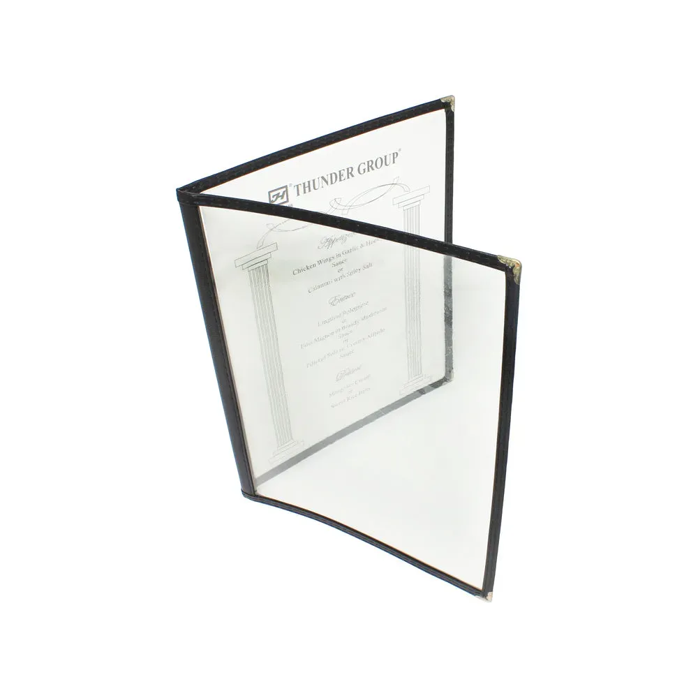 Thunder Group PLMENU-2BL 8.5" x 11" Double Fold Menu Cover, Black