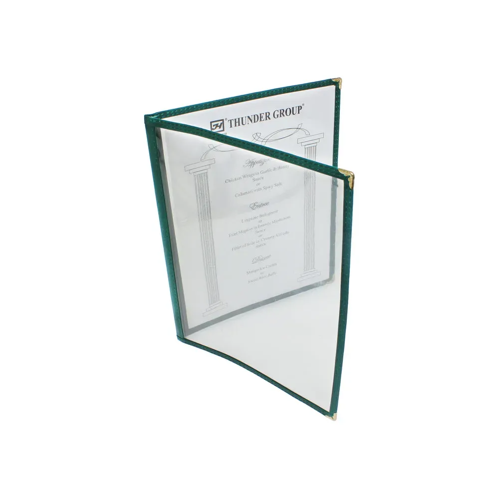 Thunder Group PLMENU-2GR 8.5" x 11" Double Fold Menu Cover, Green