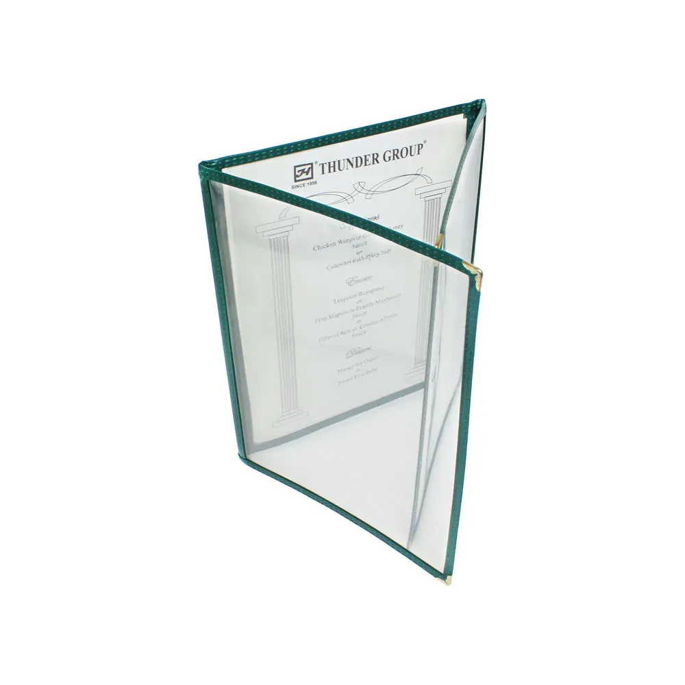 Thunder Group PLMENU-3GR 8.5" x 11" Triple Fold Menu Cover, Green