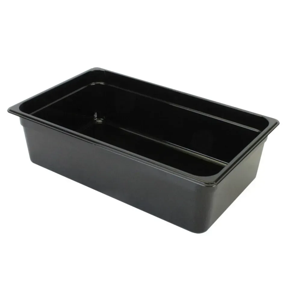 Thunder Group PLPA8006BK 6" Full Size Food Pan, Polycarbonate, Black