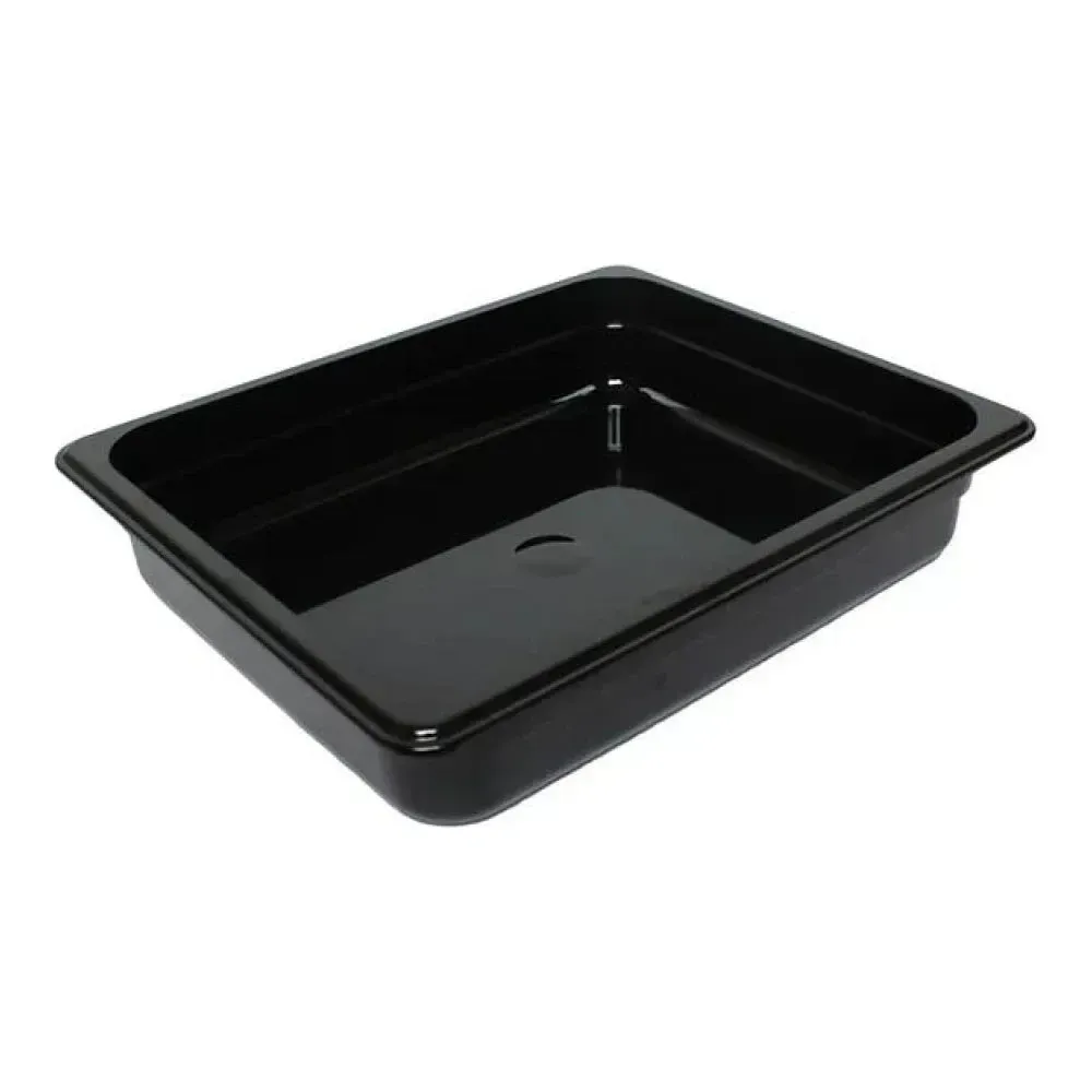 Thunder Group PLPA8122BK 2.5" Half Size Food Pan, Polycarbonate, Black