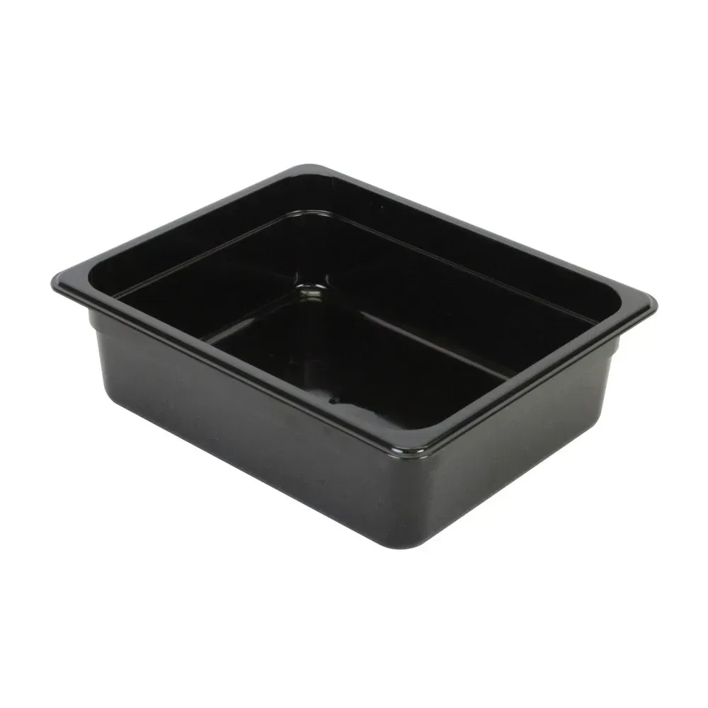Thunder Group PLPA8124BK 4" Half Size Food Pan, Polycarbonate, Black