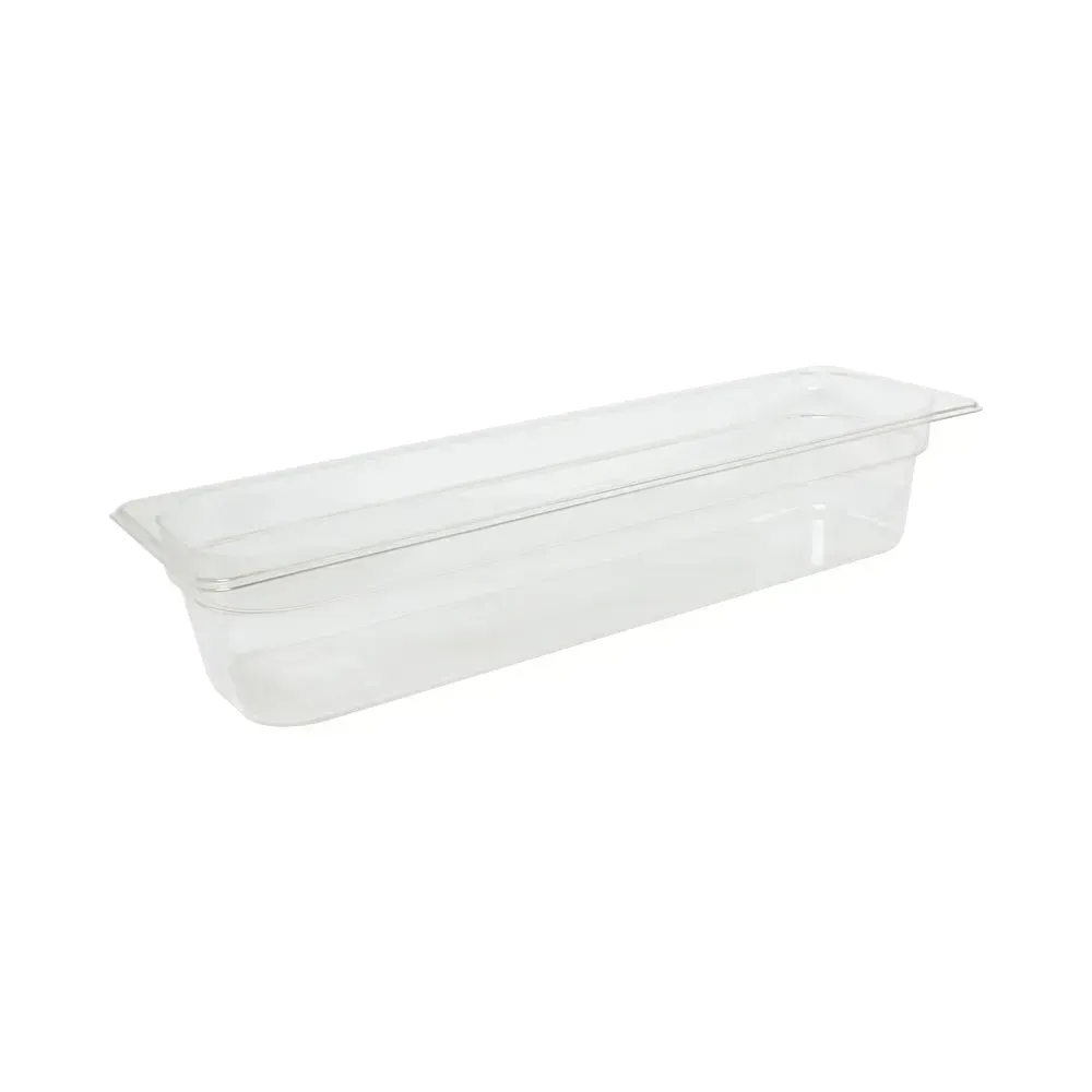 Thunder Group PLPA8124L 4" Half Size Long Food Pan, Polycarbonate, Clear