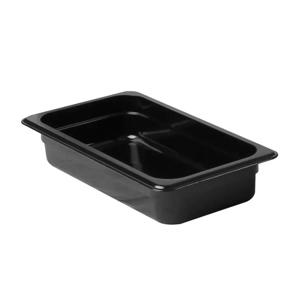 Thunder Group PLPA8132BK 2.5" Third Size Food Pan, Polycarbonate, Black