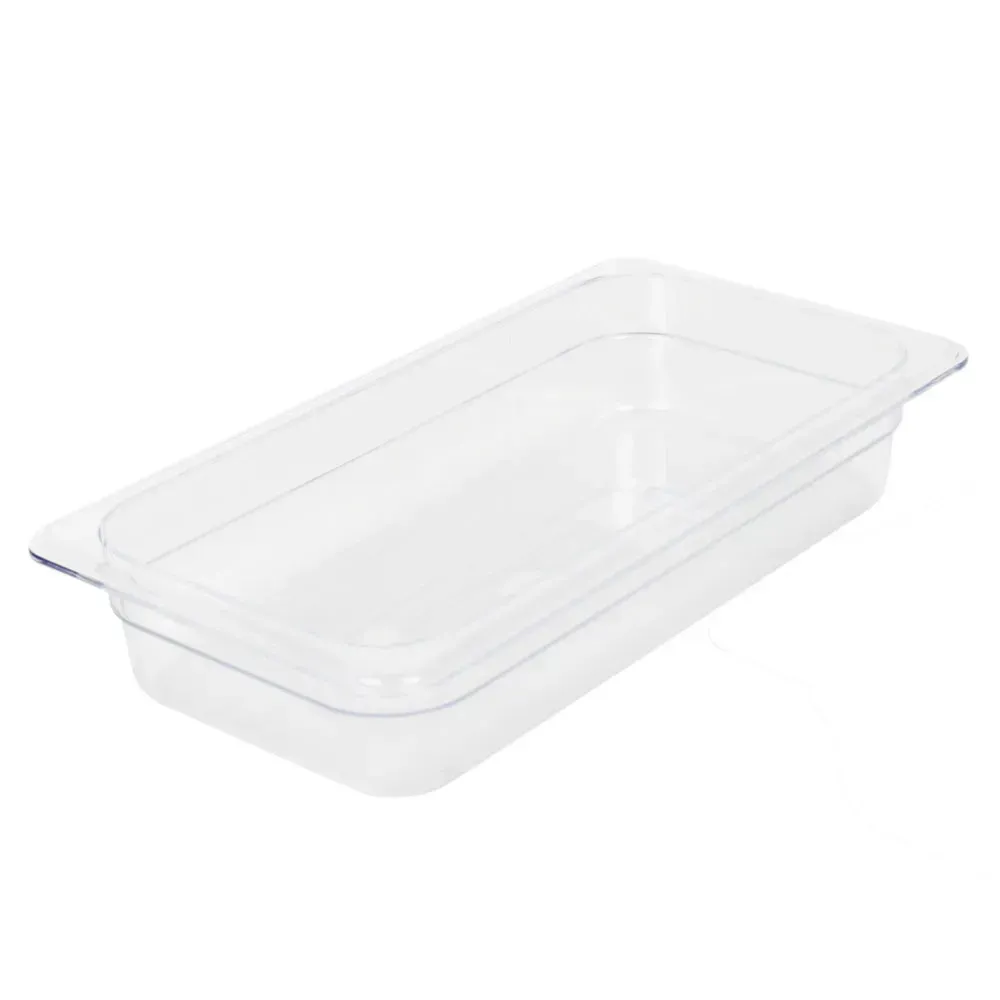 Thunder Group PLPA8132 2.5" Third Size Food Pan, Polycarbonate, Clear