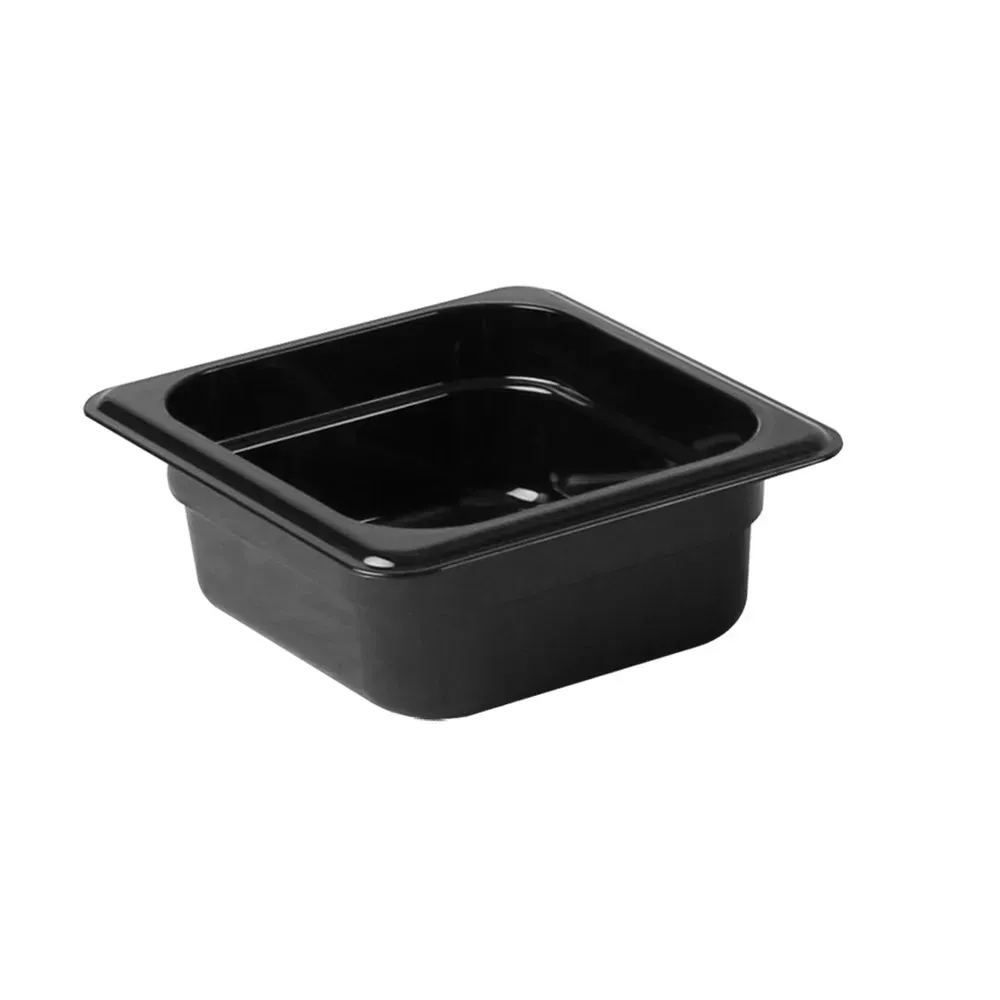 Thunder Group PLPA8162BK 2.5" Sixth Size Food Pan, Polycarbonate, Black