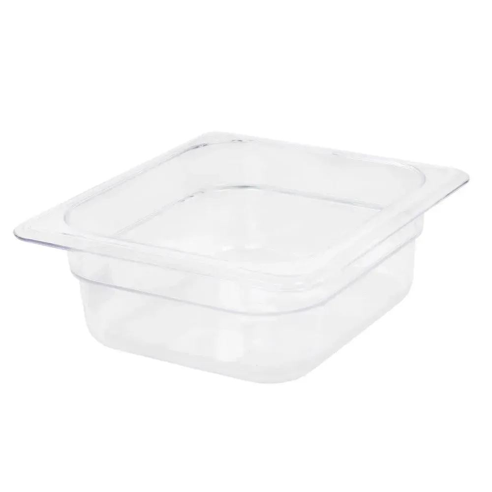 Thunder Group PLPA8162 2.5" Sixth Size Food Pan, Polycarbonate, Clear