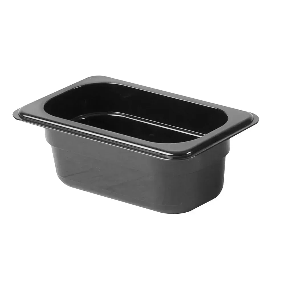 Thunder Group PLPA8192BK 2.5" Ninth Size Food Pan, Polycarbonate, Black