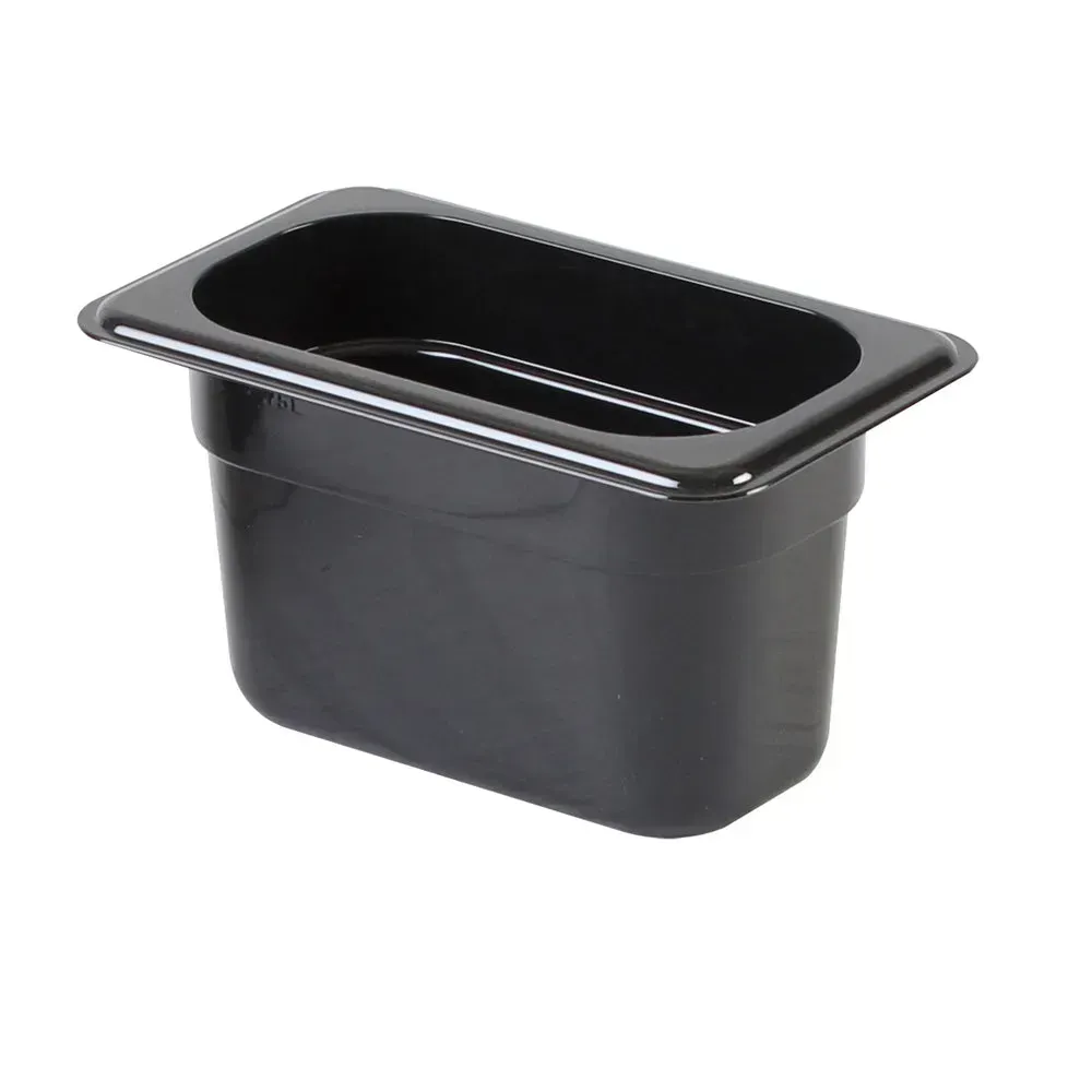 Thunder Group PLPA8194BK 4" Ninth Size Food Pan, Polycarbonate, Black