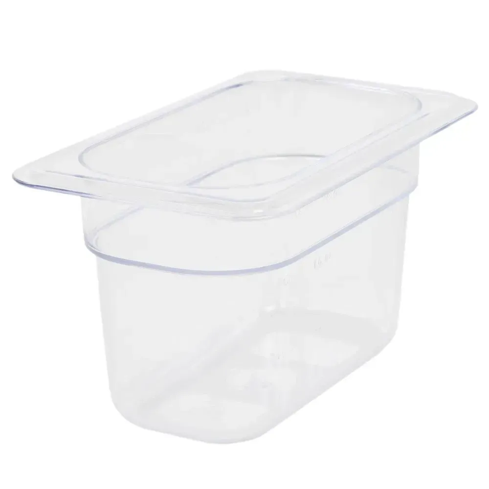 Thunder Group PLPA8194 4" Ninth Size Food Pan, Polycarbonate, Clear