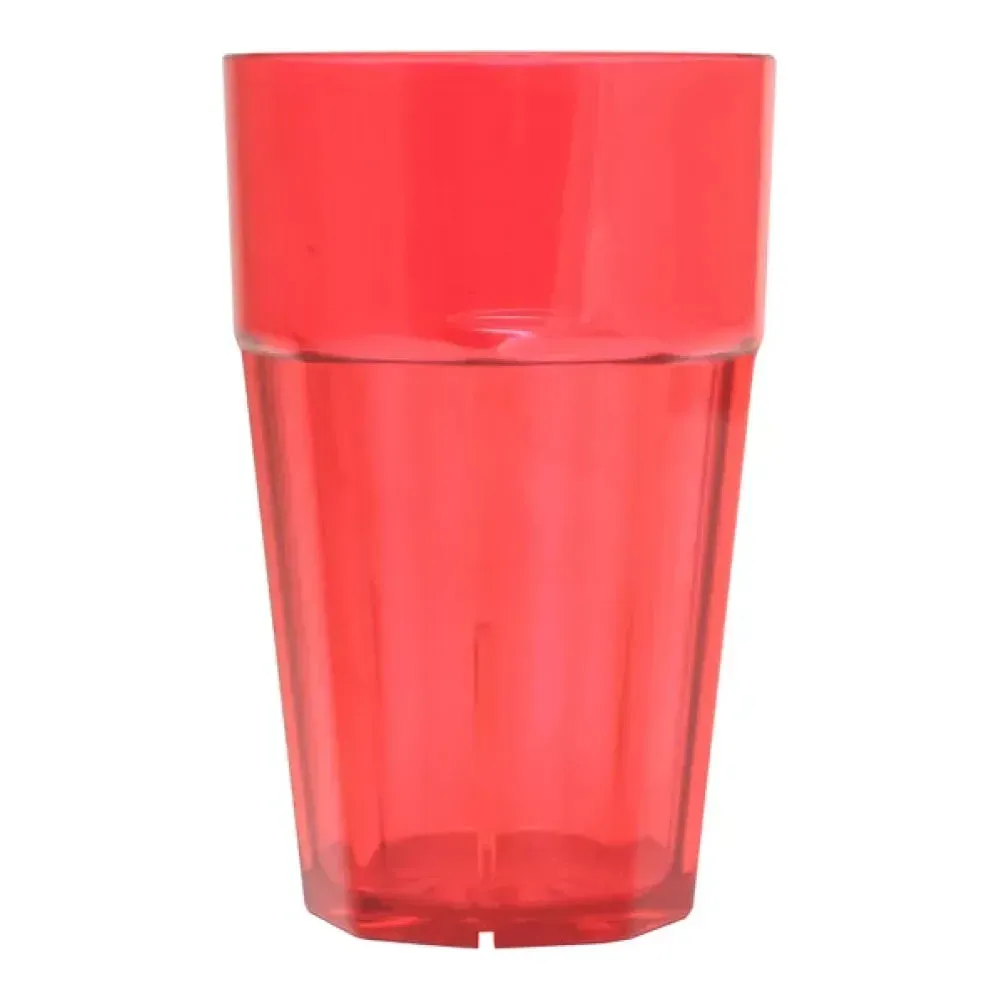Thunder Group PLPCTB110RD 10 oz Diamond Tumbler Glass, Polycarbonate, Red