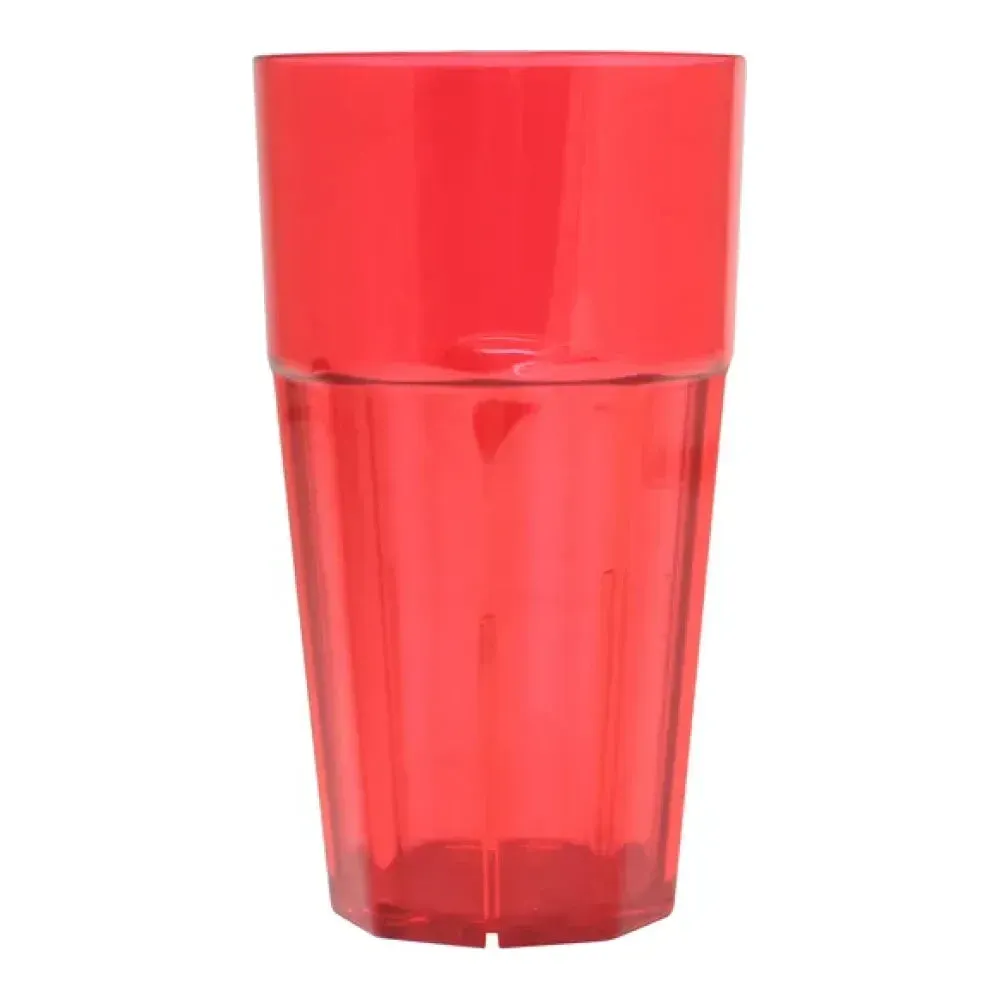 Thunder Group PLPCTB124RD 24 oz Diamond Tumbler Glass, Polycarbonate, Red