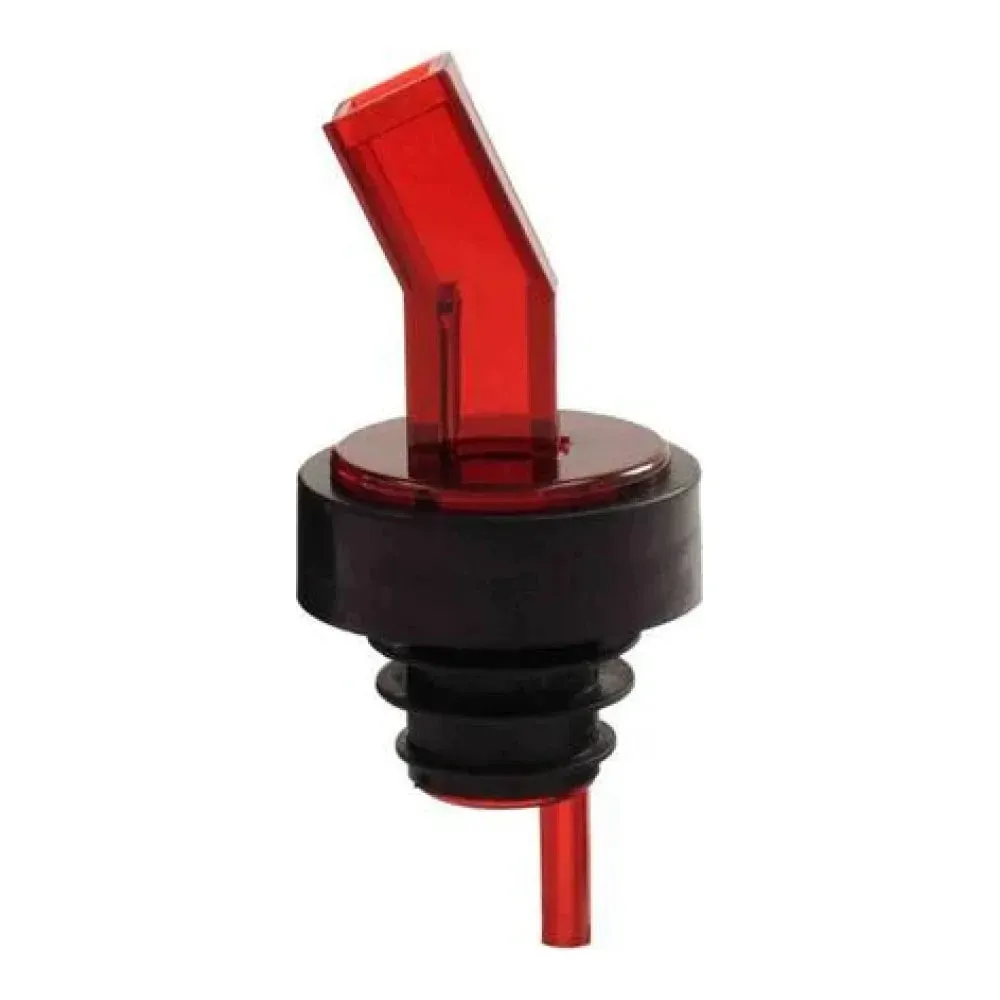 Thunder Group PLPR600RD 3.2" Free Flow Liquor Pourer with Screen For 750ml Bottle, Red