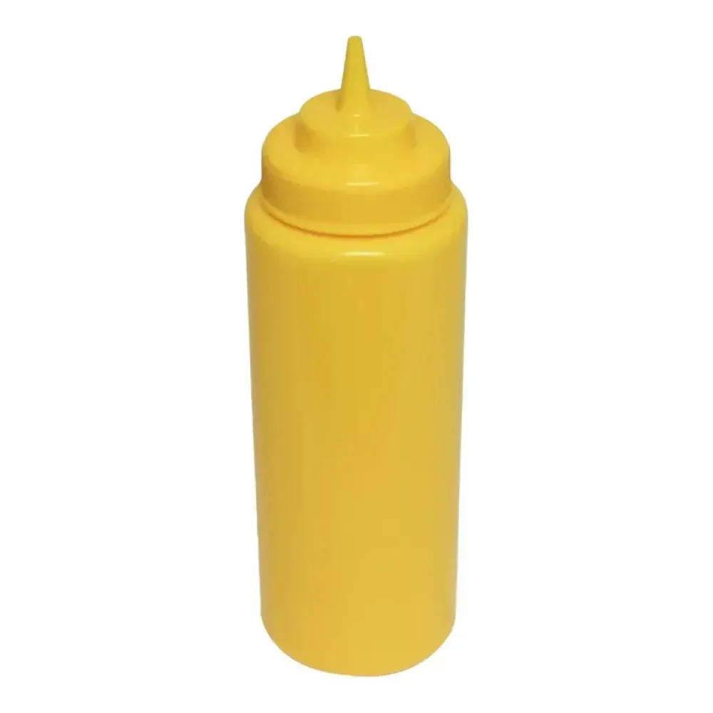Thunder Group PLTHSB032YW 32 oz Wide Mouth Squeeze Bottle, Polyethylene, Yellow