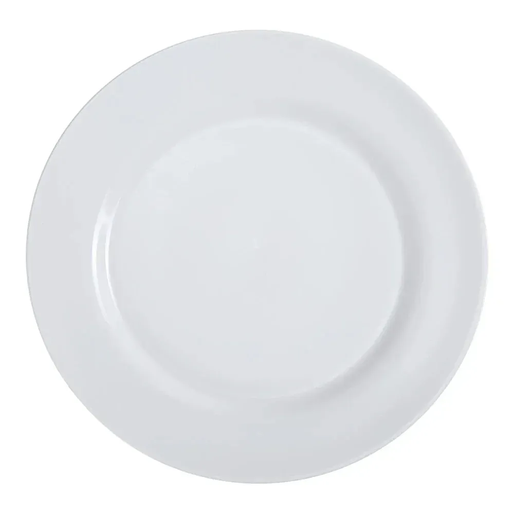 Yanco China classic white round dinner plate delivering timeless style for hotels, restaurants, catering services, and high-volume hospitality venues.