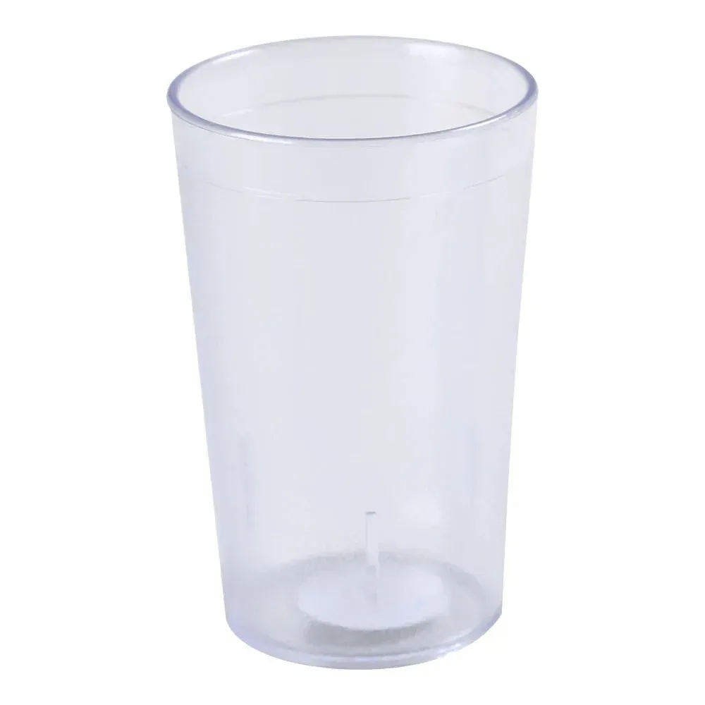 Yanco China crystal clear plastic tumbler showcases drinks beautifully while providing shatterproof convenience for busy venues and outdoor dining.