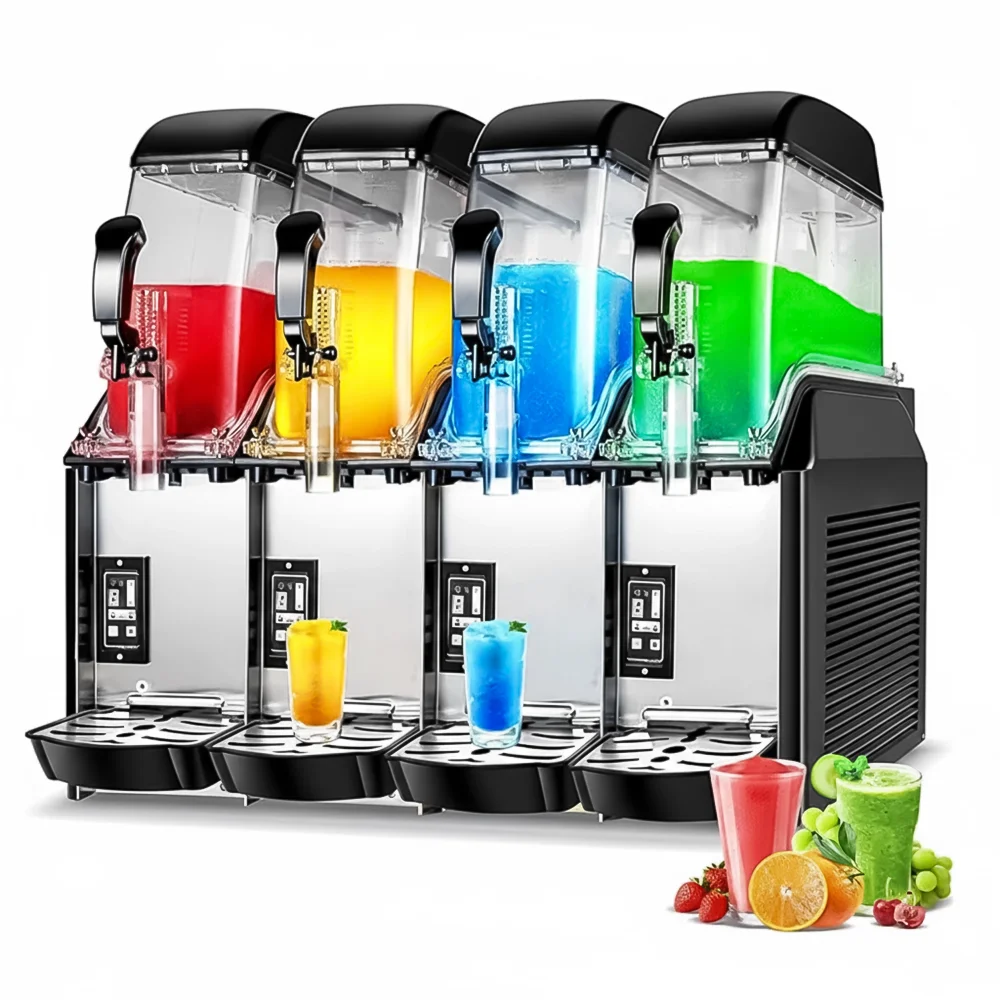 ChefPro Series 48L Commercial Slushy Machine, 12L X 3 Tanks, 110V
