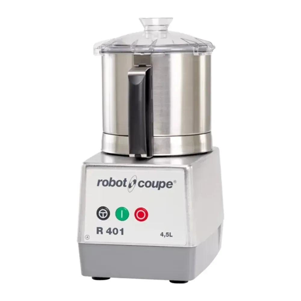 Robot Coupe extra-large stainless steel bowl processor for efficient chopping, mixing, and pureeing in high-demand commercial kitchens.