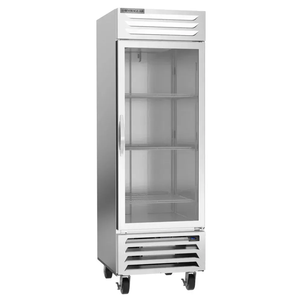 Commercial Beverage-Air one-section reach-in refrigerator with glass door, combining effective merchandising with consistent chilled storage.