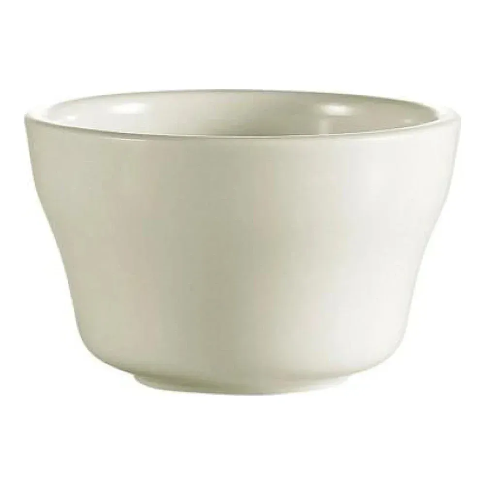 Yanco China white recovery bouillon cup ideal for soups, broths, and small portions in commercial dining settings with durable, attractive design.