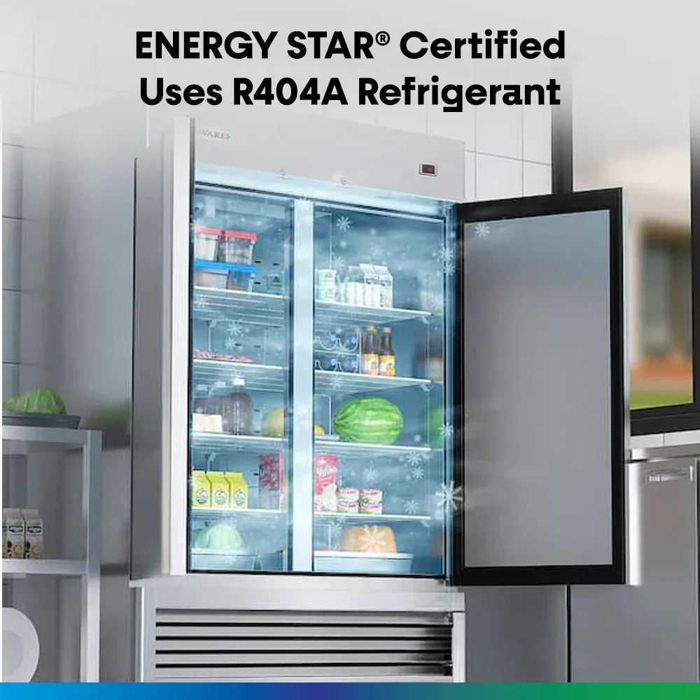 Serv-Ware RF2-HC 54" Reach-In Freezer, 2 Doors, Stainless Steel, 49 cu.ft.