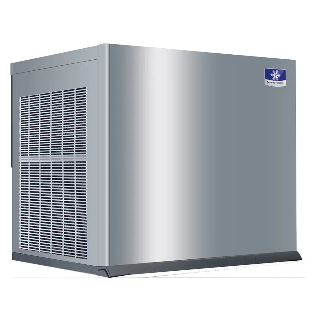 Manitowoc standard air cooled flake ice machine with side ventilation and durable stainless steel housing for consistent commercial ice production.