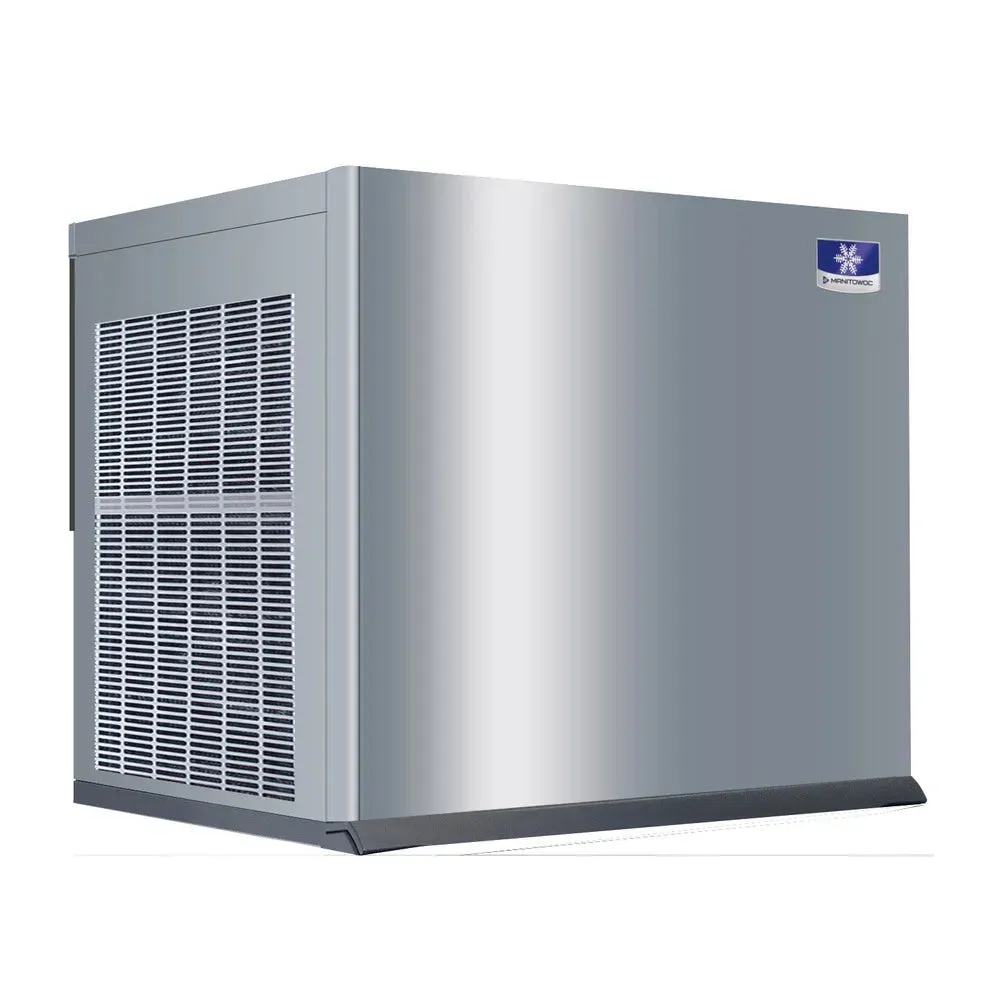 Manitowoc large capacity remote flake ice machine with stainless steel build and ventilation system for high-demand commercial environments.