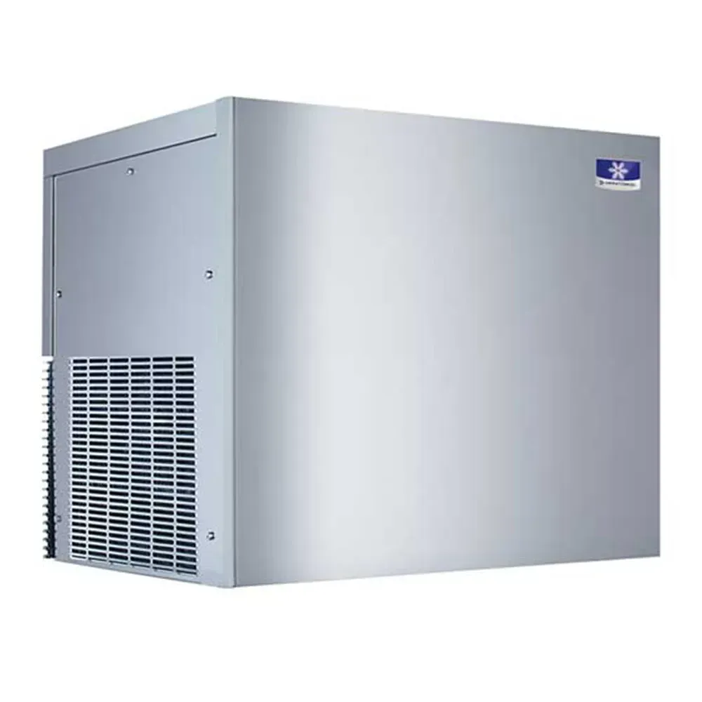 Manitowoc compact air cooled flake ice machine with efficient design and stainless steel construction ideal for small food service establishments.