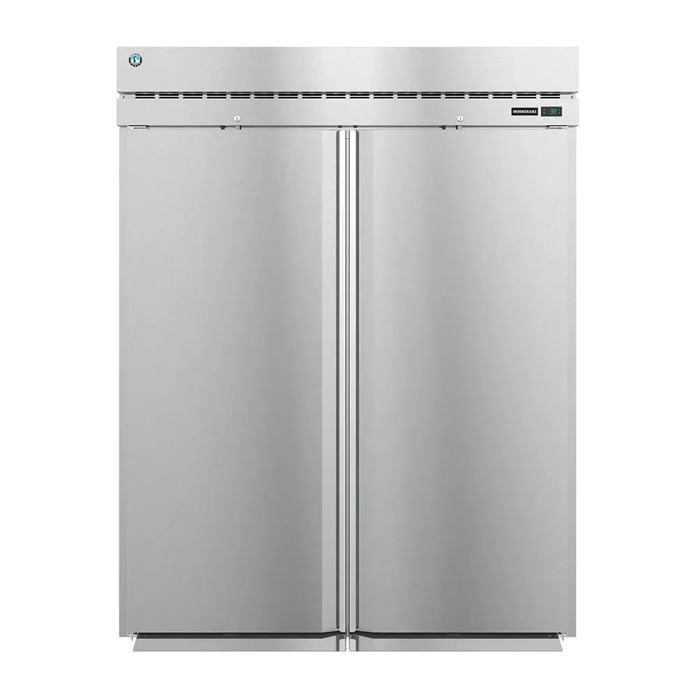 Steelheart two section roll in refrigerator from Hoshizaki America with solid doors, designed to handle mobile racks for high capacity needs.