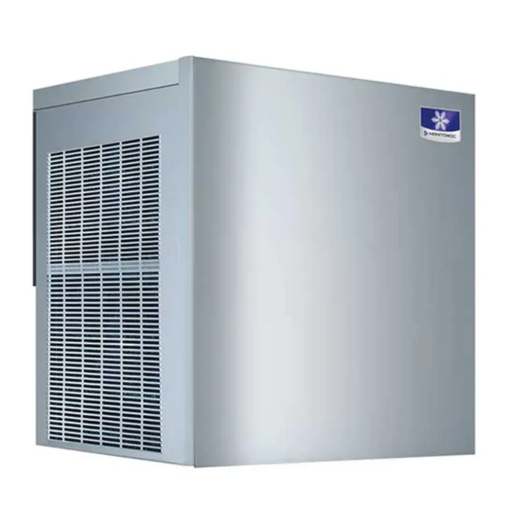 Manitowoc water-cooled nugget ice machine head without bin, suited for compact spaces needing continuous chewable ice production daily.