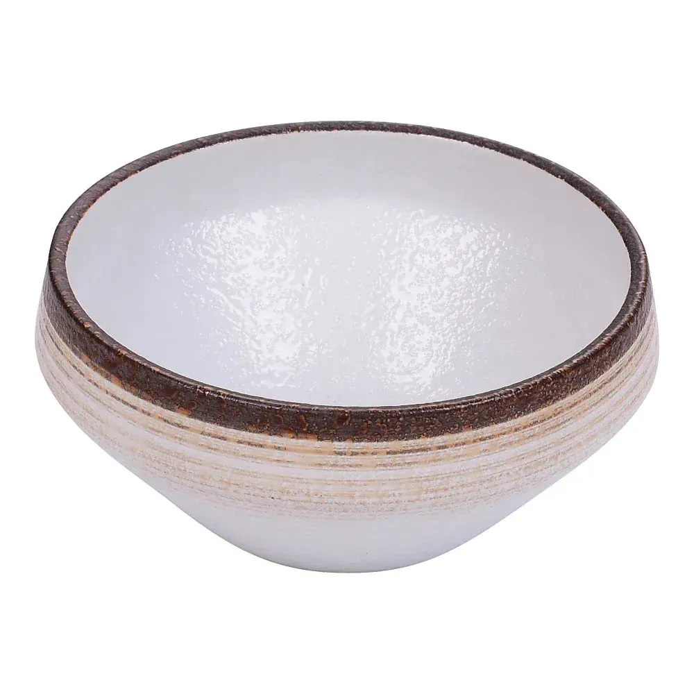 Yanco two-tone fusion noodle bowl, sturdy and stylish, ideal for serving noodles, ramen, or pasta dishes in restaurants and cafes.