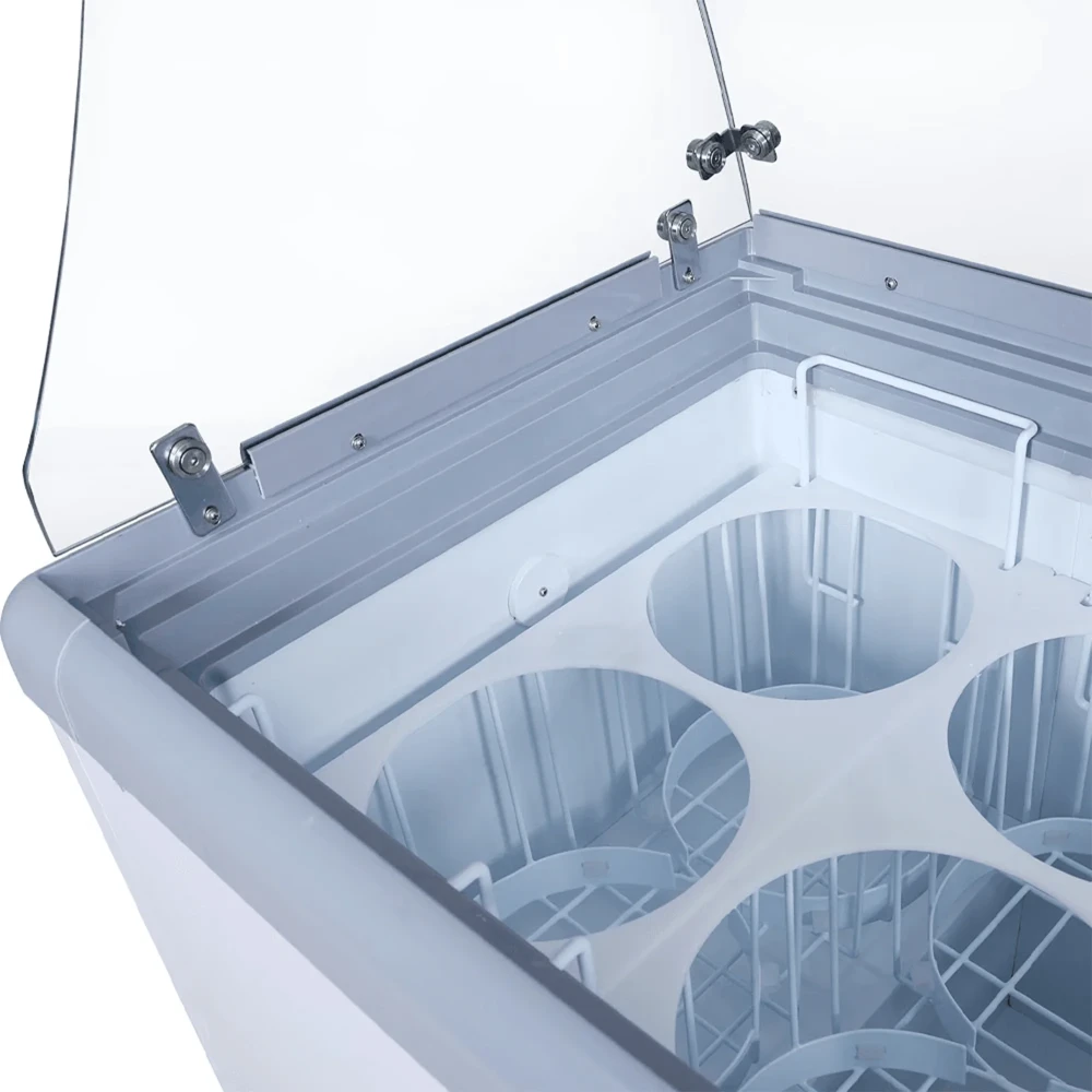 ProKitchen Series 49" Ice Cream Dipping Cabinet Freezer with Flat Sneeze Guard, 8 Tubs Capacity, 1 Year Warranty