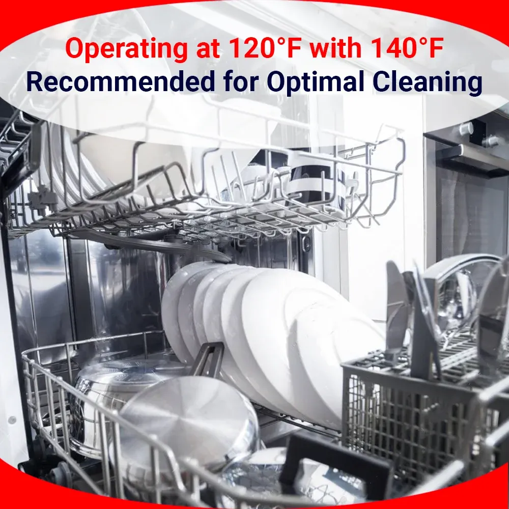 single-rack upright low-temp CMA dishwasher fits pots, trays, and pans in compact kitchen spacesideal for glassware and cookware cleaning.