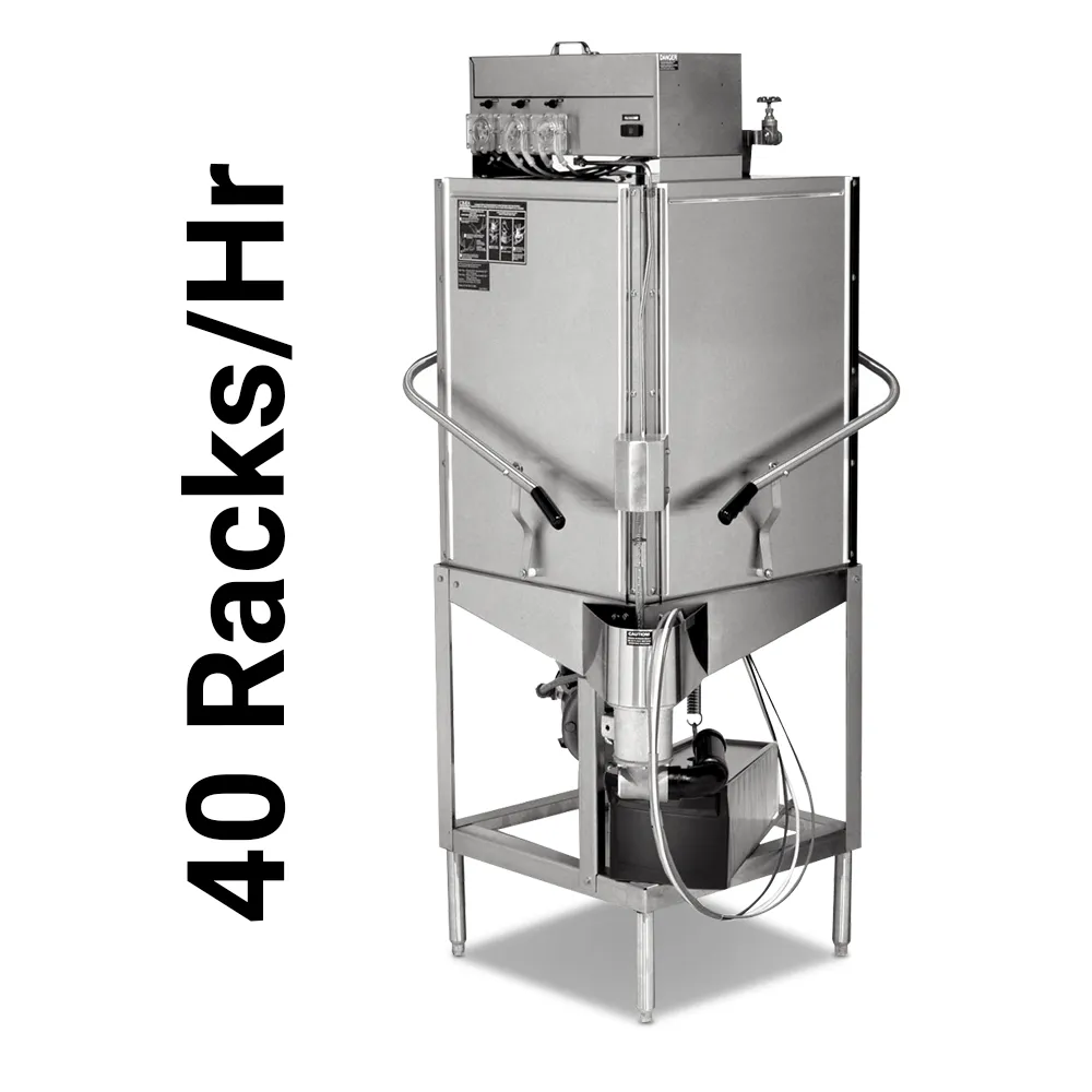 single-rack low-temp CMA dishwasher with efficient corner design, ideal for hotels, cafes, and catering kitchens needing quiet, compact sanitizing.