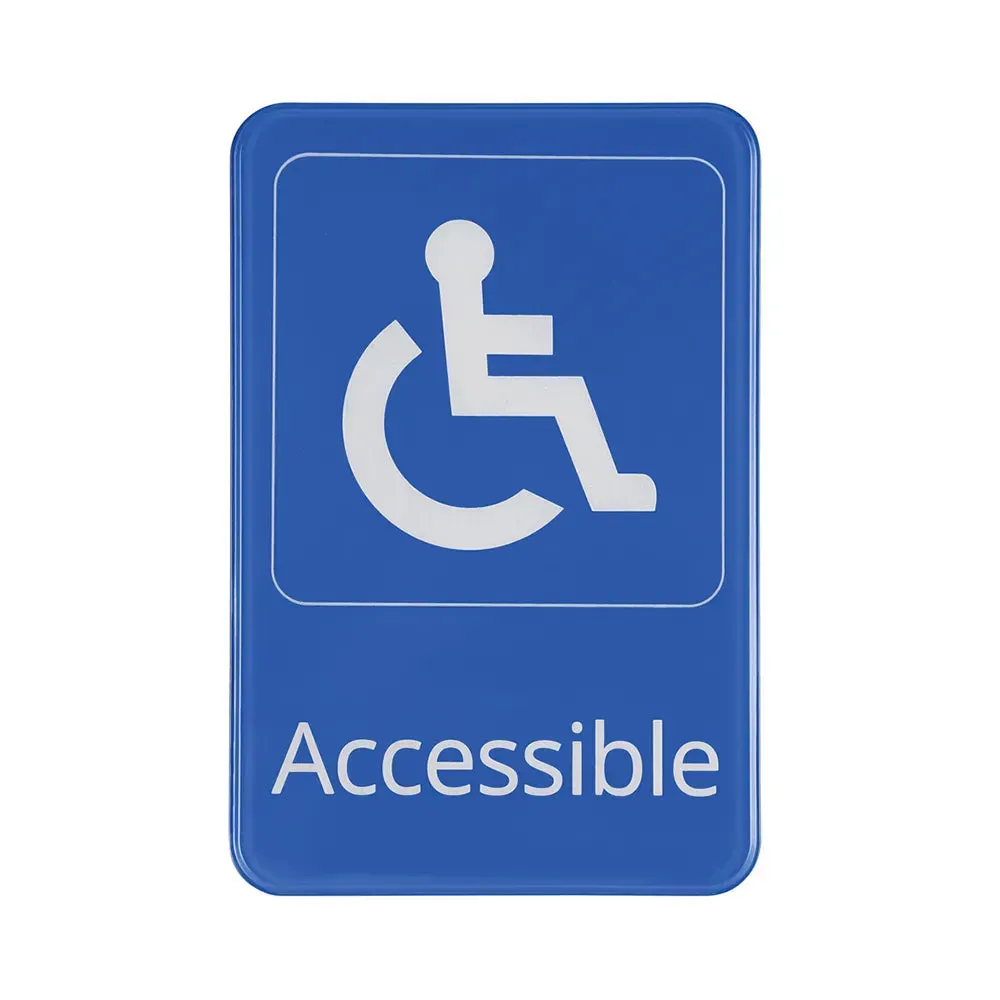 CAC China SCE9-AC06 Sign Compliance, 6 x 9", Accessible, Blue