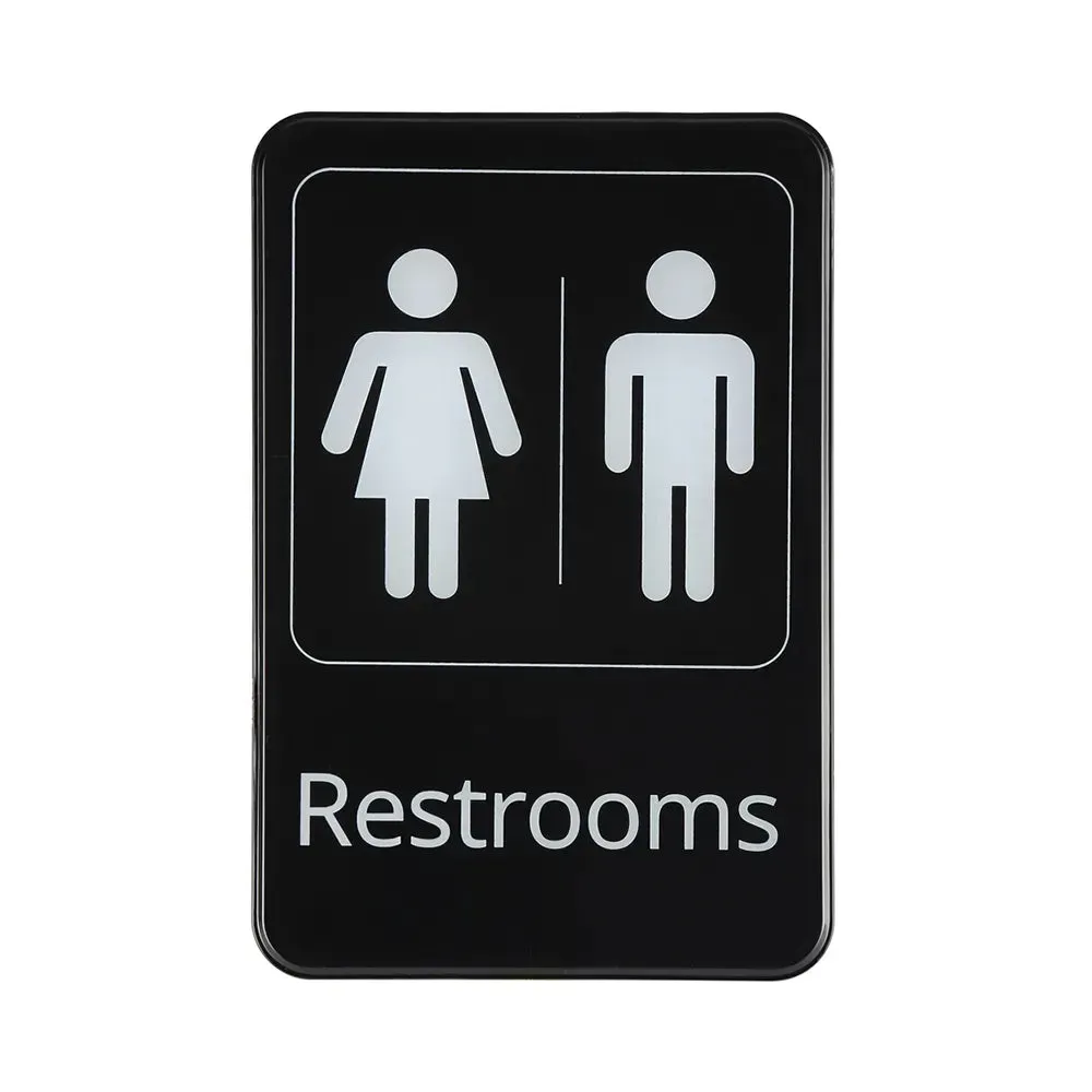 CAC China SCE9-RR07 Sign Compliance, 6 x 9", Restrooms