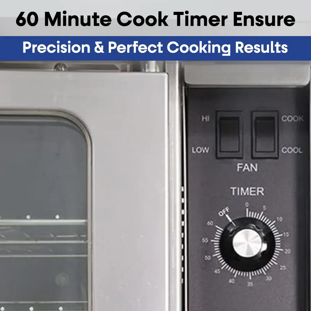 Serv-Ware SGCO-1 38" Commercial Convection Oven, Single-Deck, Stainless Steel, Gas, 54,000 BTU/H