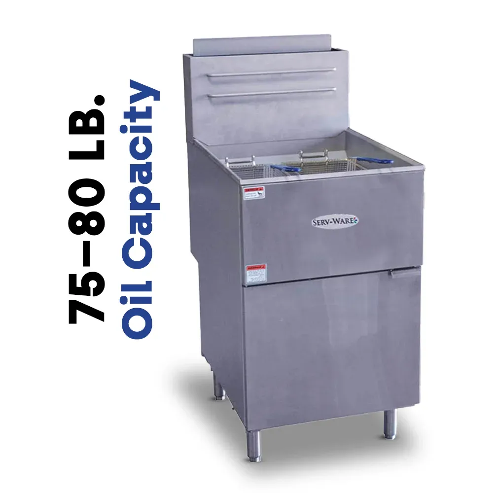 Serv-Ware SGF-70N 21" Commercial Fryer, 5 Tube, Stainless Steel, Natural Gas, 30,000 BTU/H
