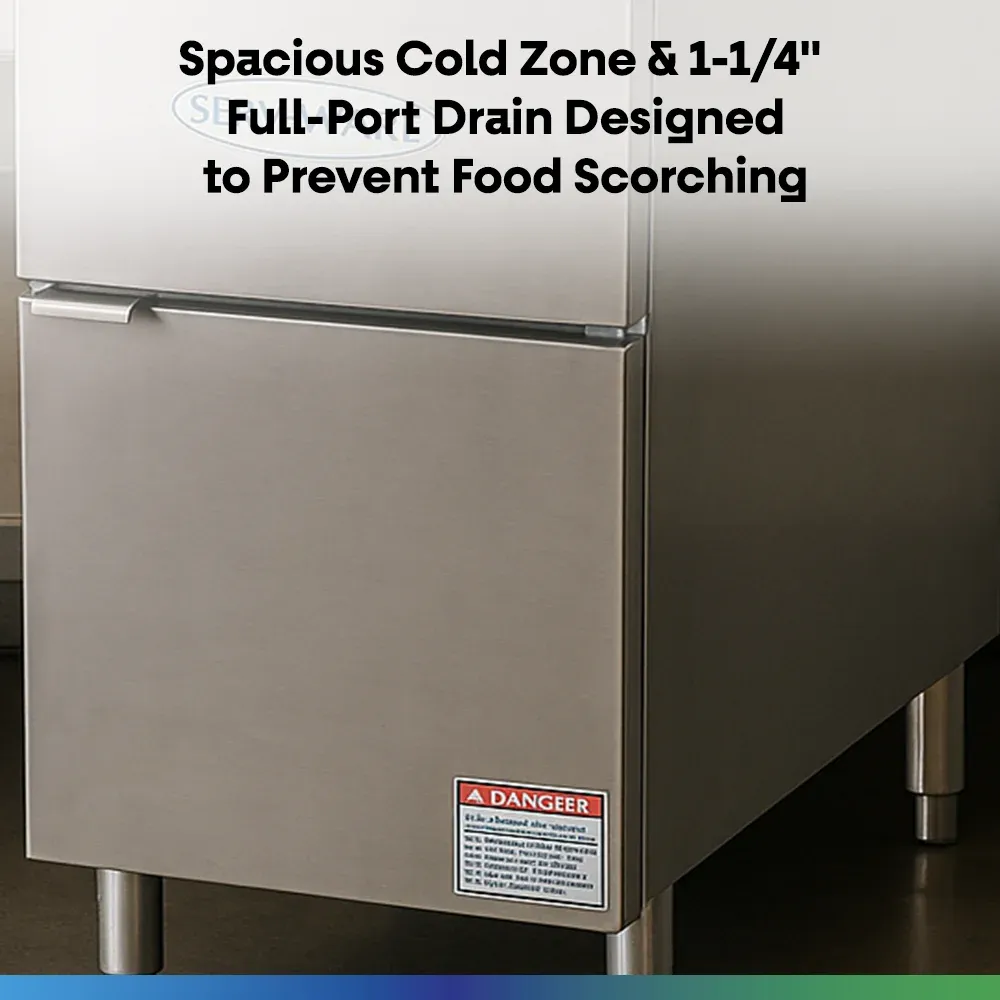 Serv-Ware SGF-70N 21" Commercial Fryer, 5 Tube, Stainless Steel, Natural Gas, 30,000 BTU/H