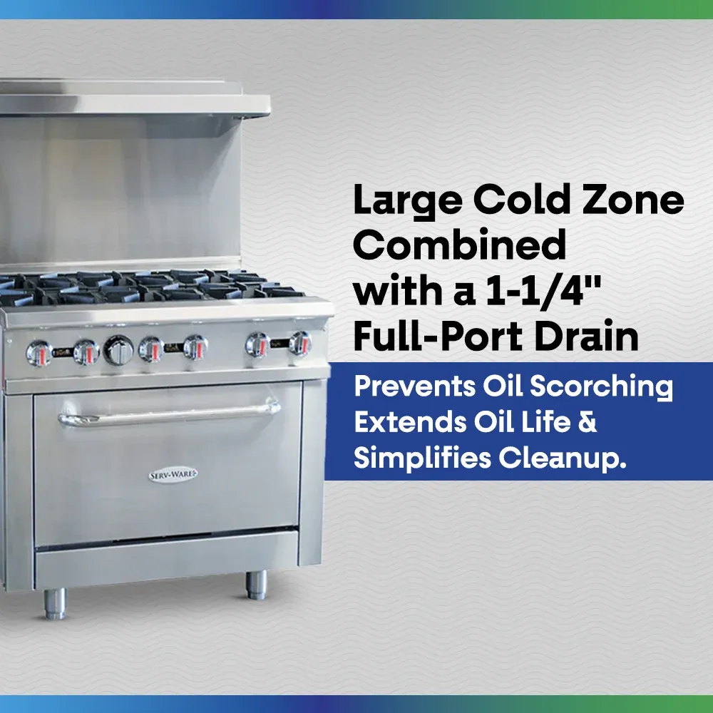 Serv-Ware SGR-6B 36" Commercial 6-Burner Range with Oven, Stainless Steel, Natural Gas, 30,000 BTU