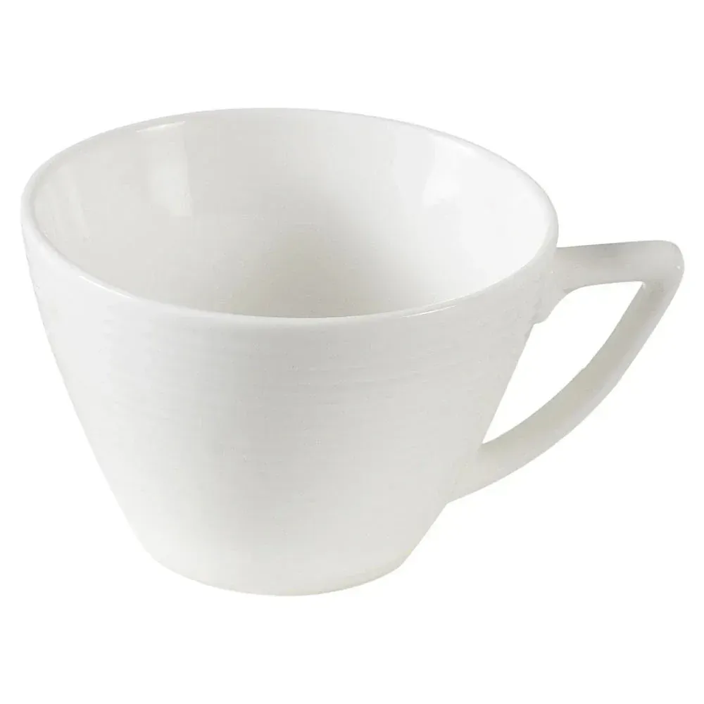 Yanco white chinaware coffee cup, durable and stylish, perfect for serving coffee, tea, or hot beverages in restaurants and cafes, pack included.