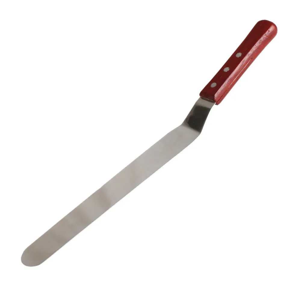 Thunder Group SLPSP010C 10" Offset Spatula with Wood Handle, Stainless Steel