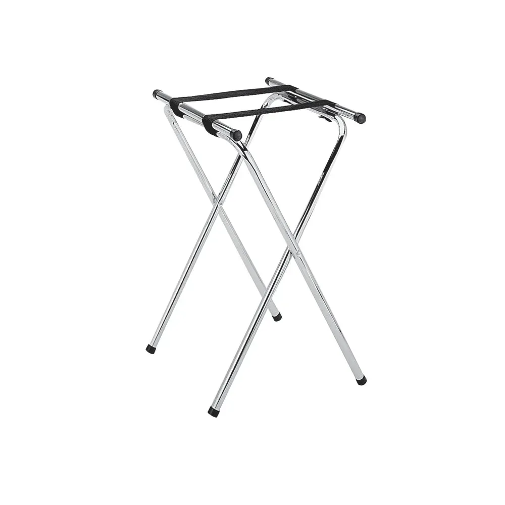 Thunder Group SLTS002 Folding Tray Stand Black Nylon Straps, Chrome Plated