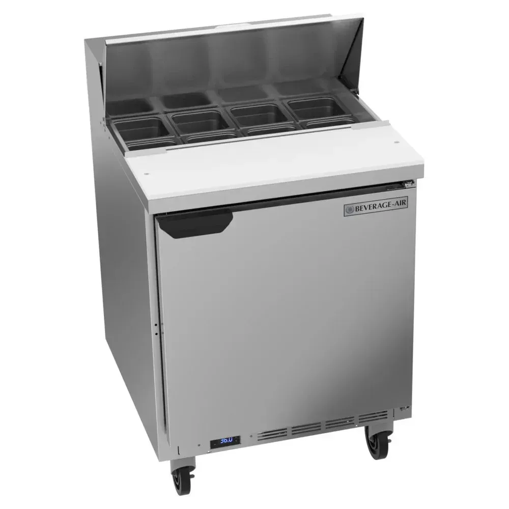 Beverage-Air SPE27HC-B Elite Series 27" Refrigerated Sandwich Prep Table 1 Door