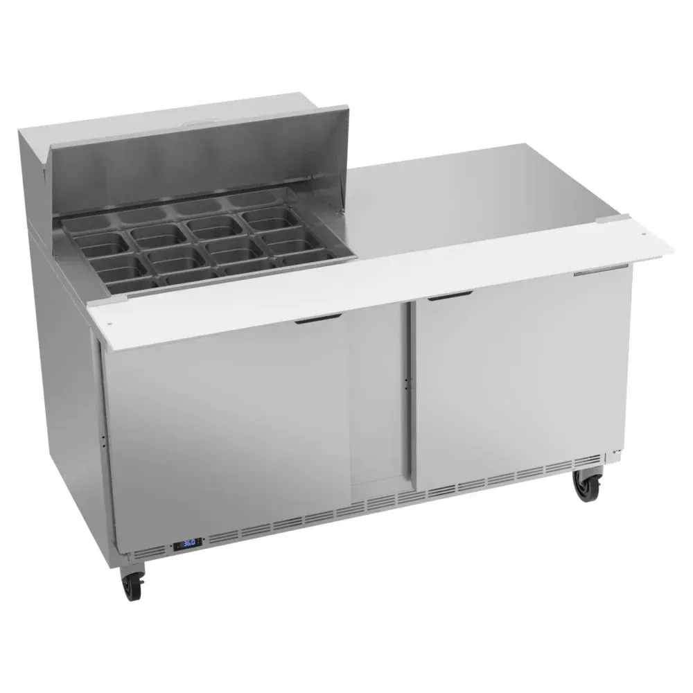 Beverage-Air SPE60HC-12M 60" Refrigerated Sandwich Prep Table, Mega Top, 2 Door