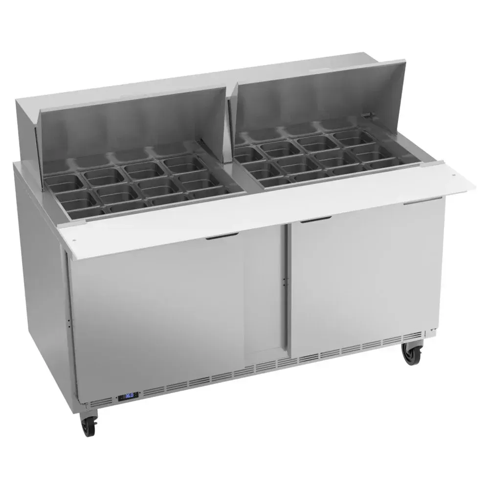 Beverage-Air SPE60HC-24M 60" Refrigerated Sandwich Prep Table, Mega Top, 2 Door