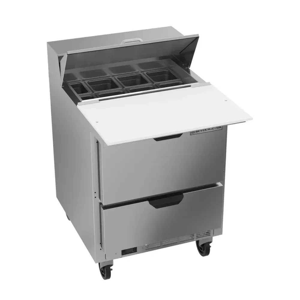 Beverage-Air SPED27HC-C Elite Series 27" Refrigerated Sandwich Prep Table, Cutting Top, 2 Drawer, 17" Cutting Board