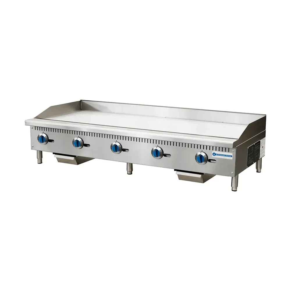 Standard Range 60" Countertop Gas Griddle, 5 Burners, Manual Controls, 150,000 BTU - Convertible