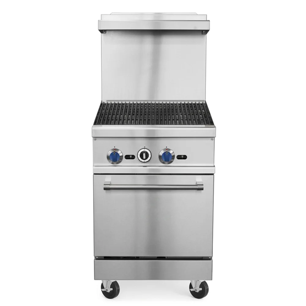 ProKitchen Series 24" Gas Range with Charbroiler Top & Oven, Liquid Propane - 103,000 BTU