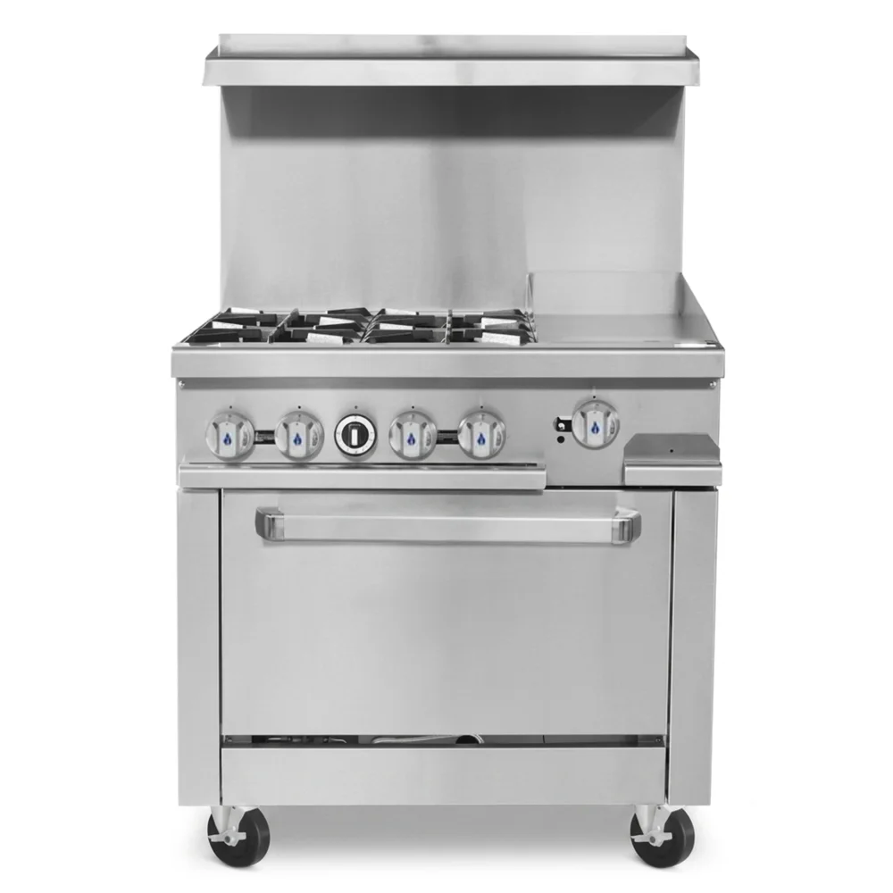 ProKitchen Series 36" Gas Range with 4 Burners, 12" Griddle & Oven, Natural Gas - 153,000 BTU